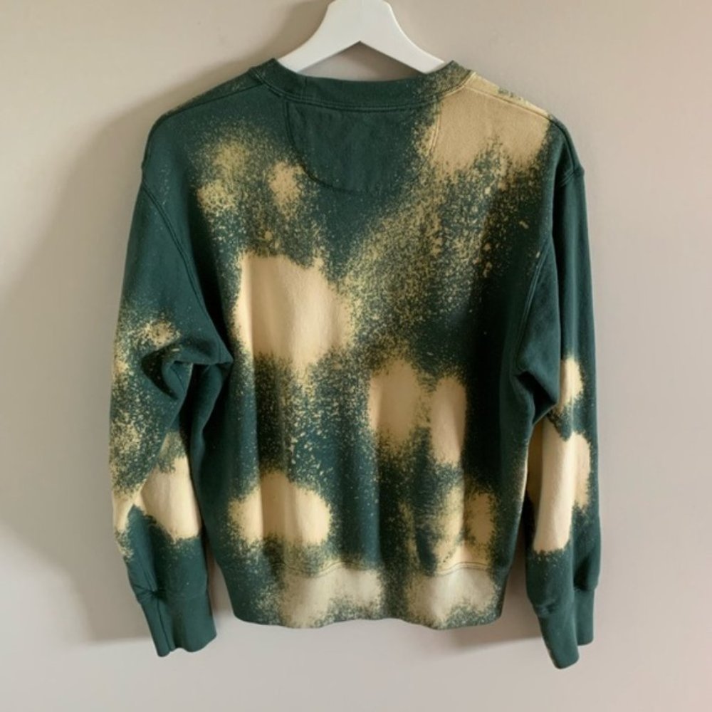 Uniqlo Oversized Green Reverse Tie Dyed Sweatshirt - Picture 2 of 3
